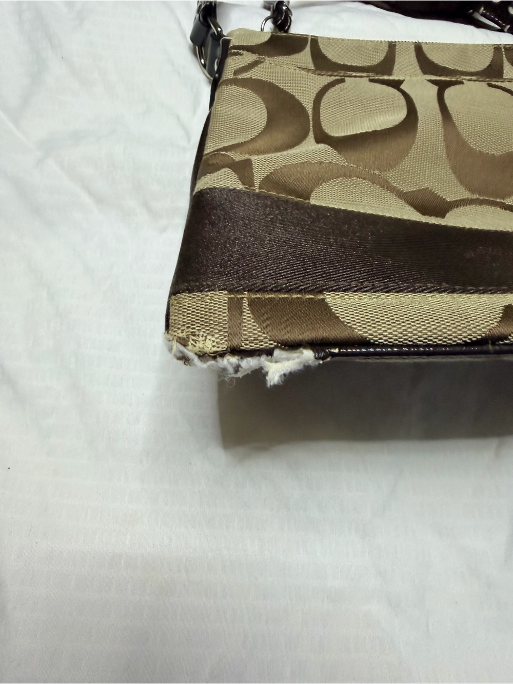 3 bags sold together Tan & Dark Brown Signature Crossbody Messenger - Picture 3 of 14